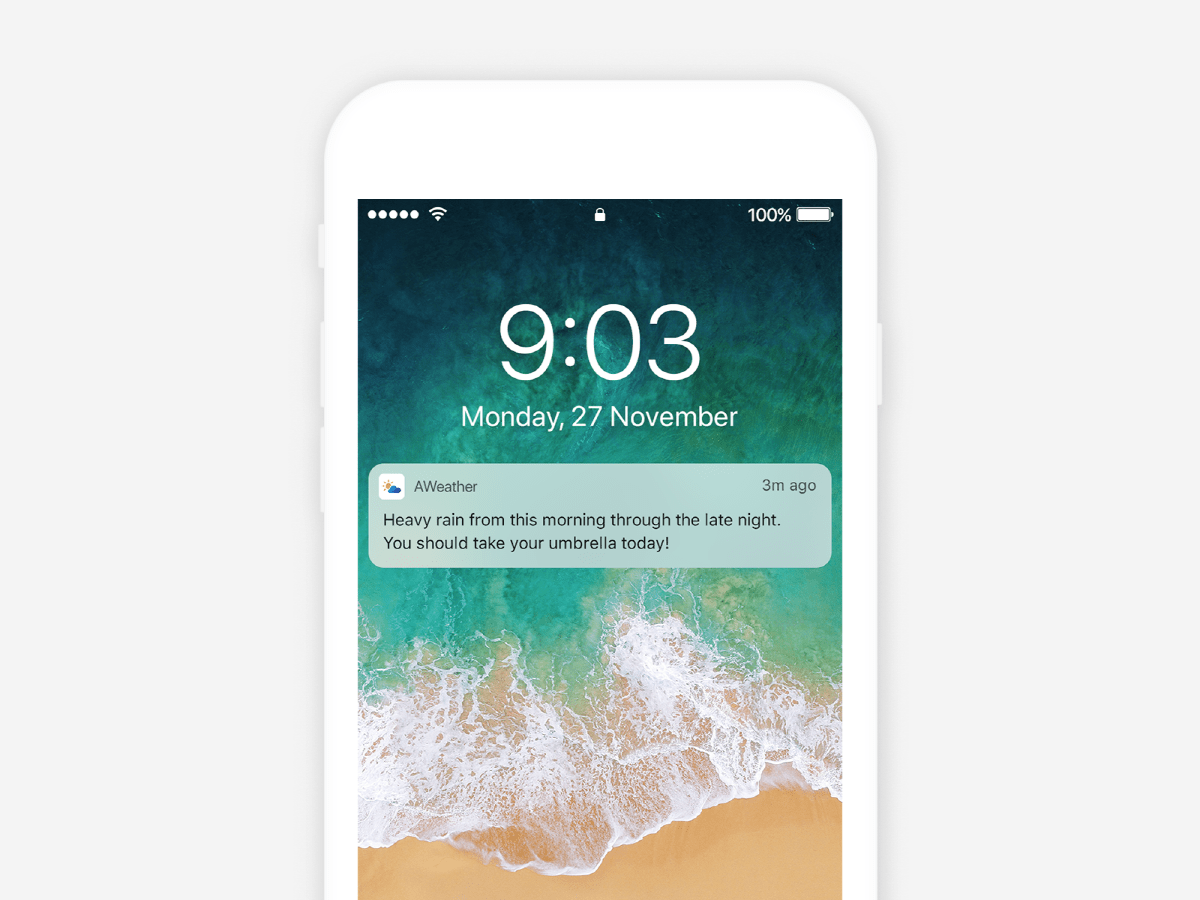 Push notification from AWeather